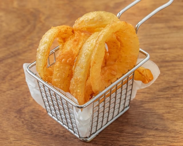 Beer Battered Onion Rings.