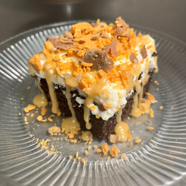 Chocolate Butterfinger Cake.