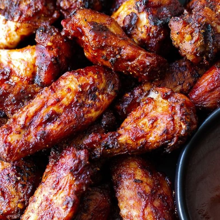 Delicious smoked wings
