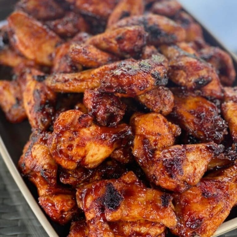 Delicious smoked wings