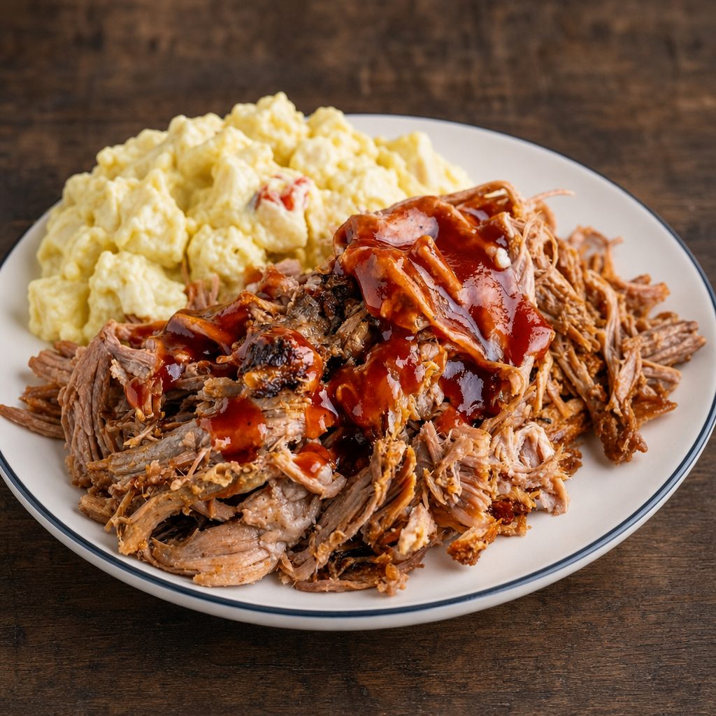 BBQ Pulled Pork Plate.
