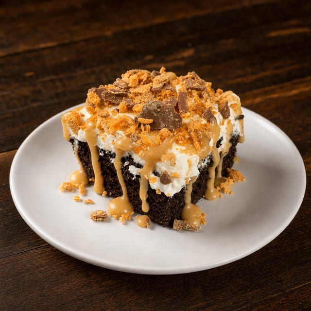 Chocolate Butterfinger Cake.