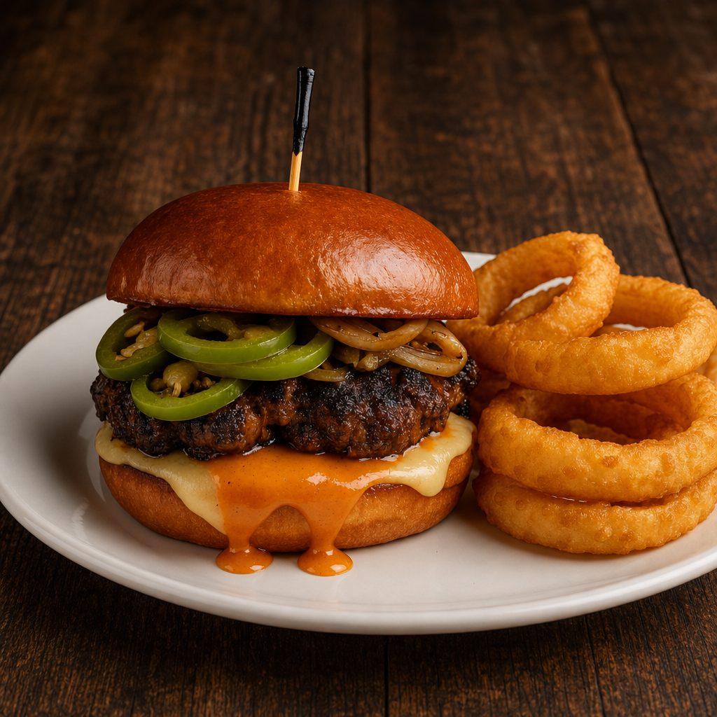 Peaches 'N Scream Burger.