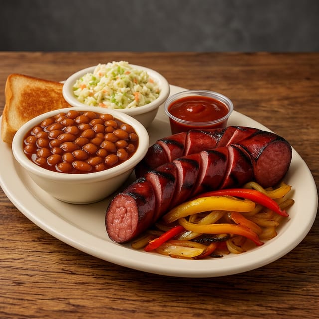 Smoked Sausage Plate.