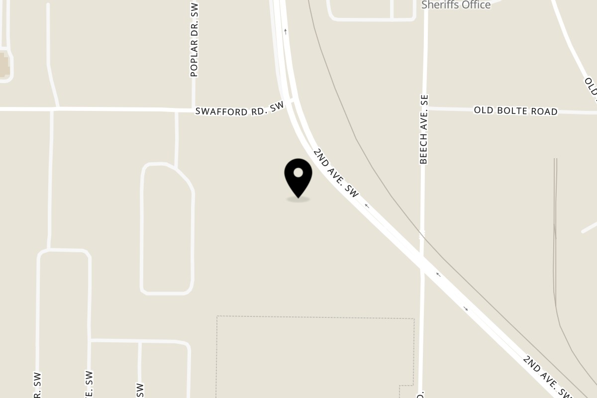 Map showing the location of William's Barbecue on 2021 2nd Ave SW in Cullman